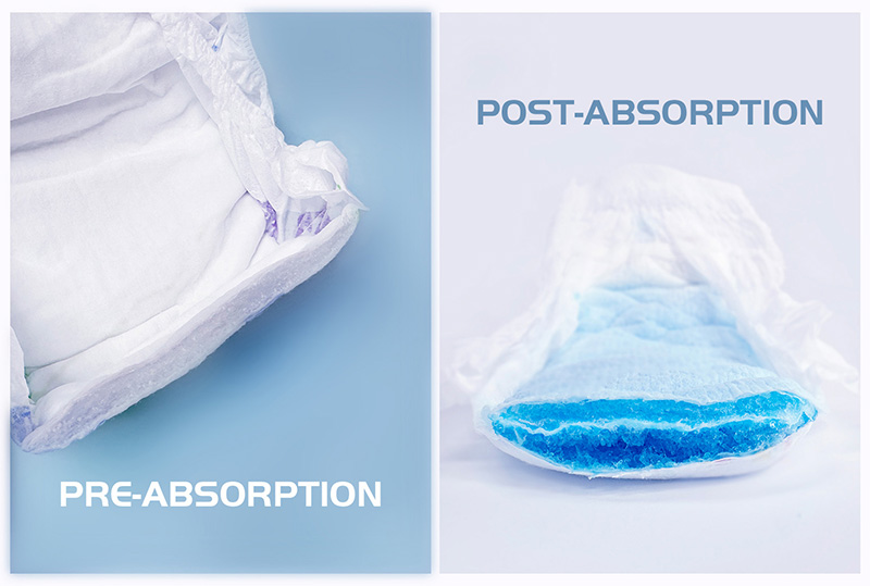 Combined Core ( Top layer SAP Paper + Bottom layer pulp & SAP )